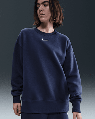 その他 Nike FW25 CREWNECK OOS (DQ5761 411) Nike NSW Phoenix Fleece Oversized Womens Crewneck Blue White